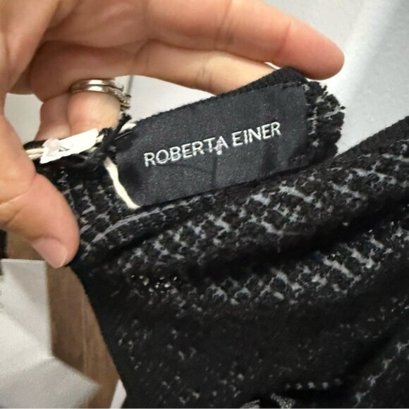 Roberta Einer Bodysuit Black Evening Club Dinner Crochet Knit Size Small - Picture 3 of 4